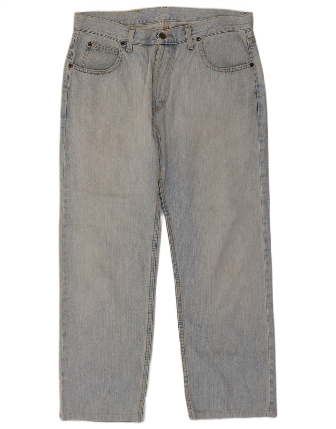 LEE Mens Seattle Straight Jeans W36 L28 Azul Algodão