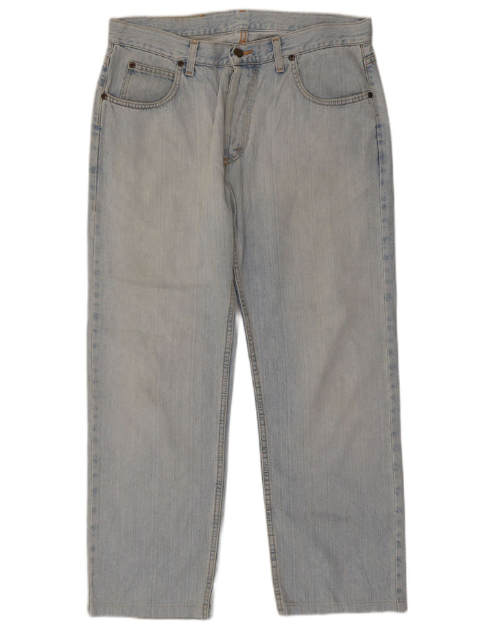 LEE Mens Seattle Straight Jeans W36 L28 Azul Algodão