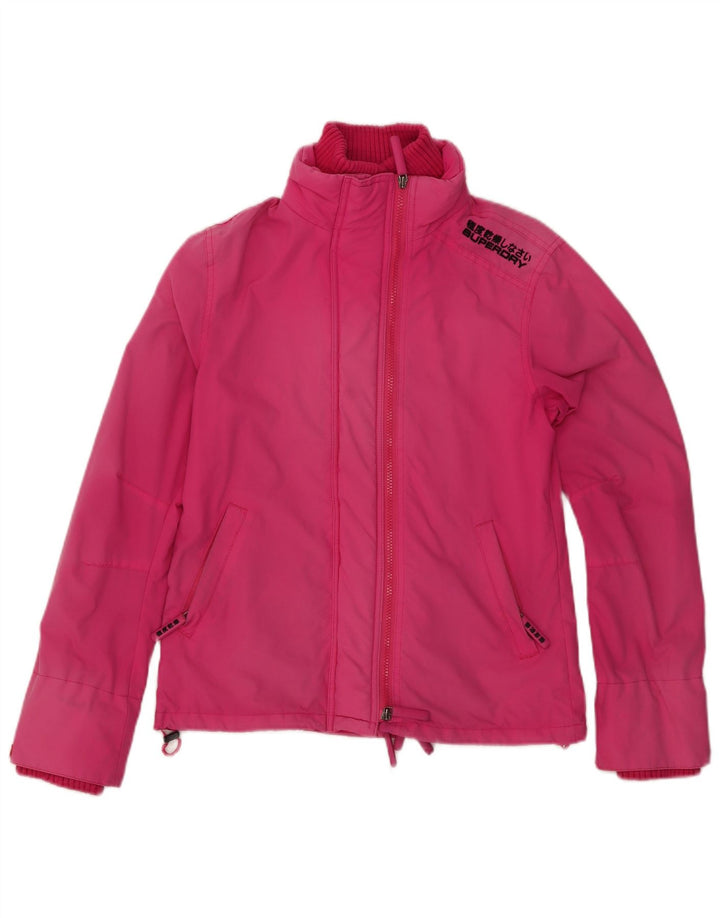 Jaqueta de chuva feminina Superdry Graphic UK 14 grande nylon rosa
