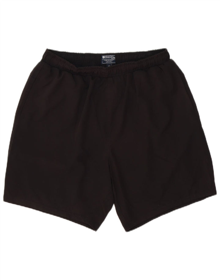 Shorts esportivos masculinos Mountain Warehouse grande poliéster preto