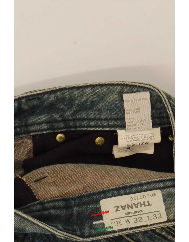 Diesel masculino Thanaz jeans recortados W32 L24 algodão azul