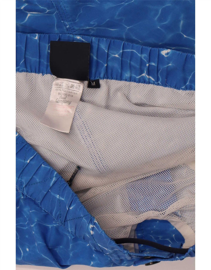 Shorts de natação masculino da Best Company, poliéster tie-dye azul médio