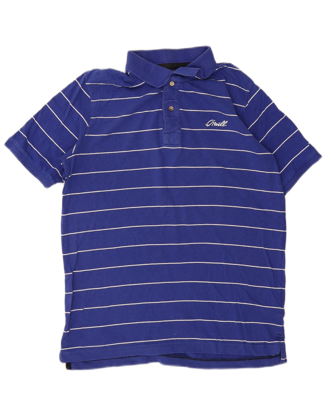 Camisa polo masculina O'Neill de algodão listrado azul médio