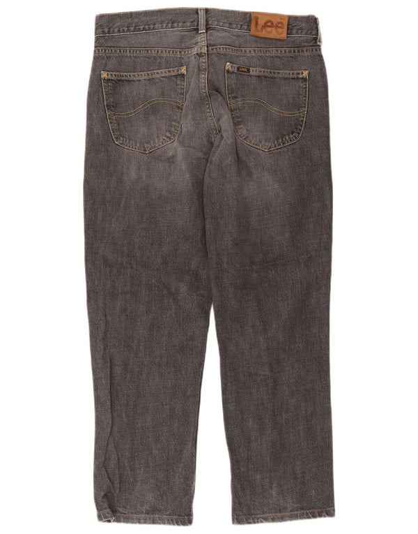 Lee Mens Seattle Straight Jeans W36 L28 Algodão Cinza