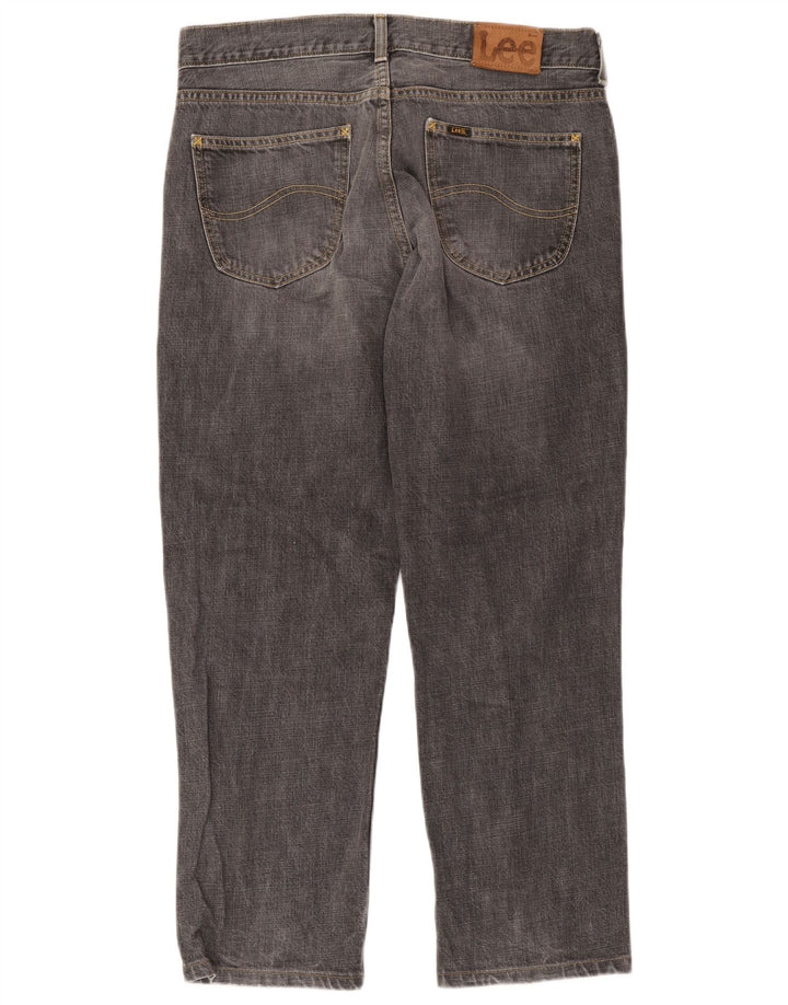 Lee Mens Seattle Straight Jeans W36 L28 Algodão Cinza