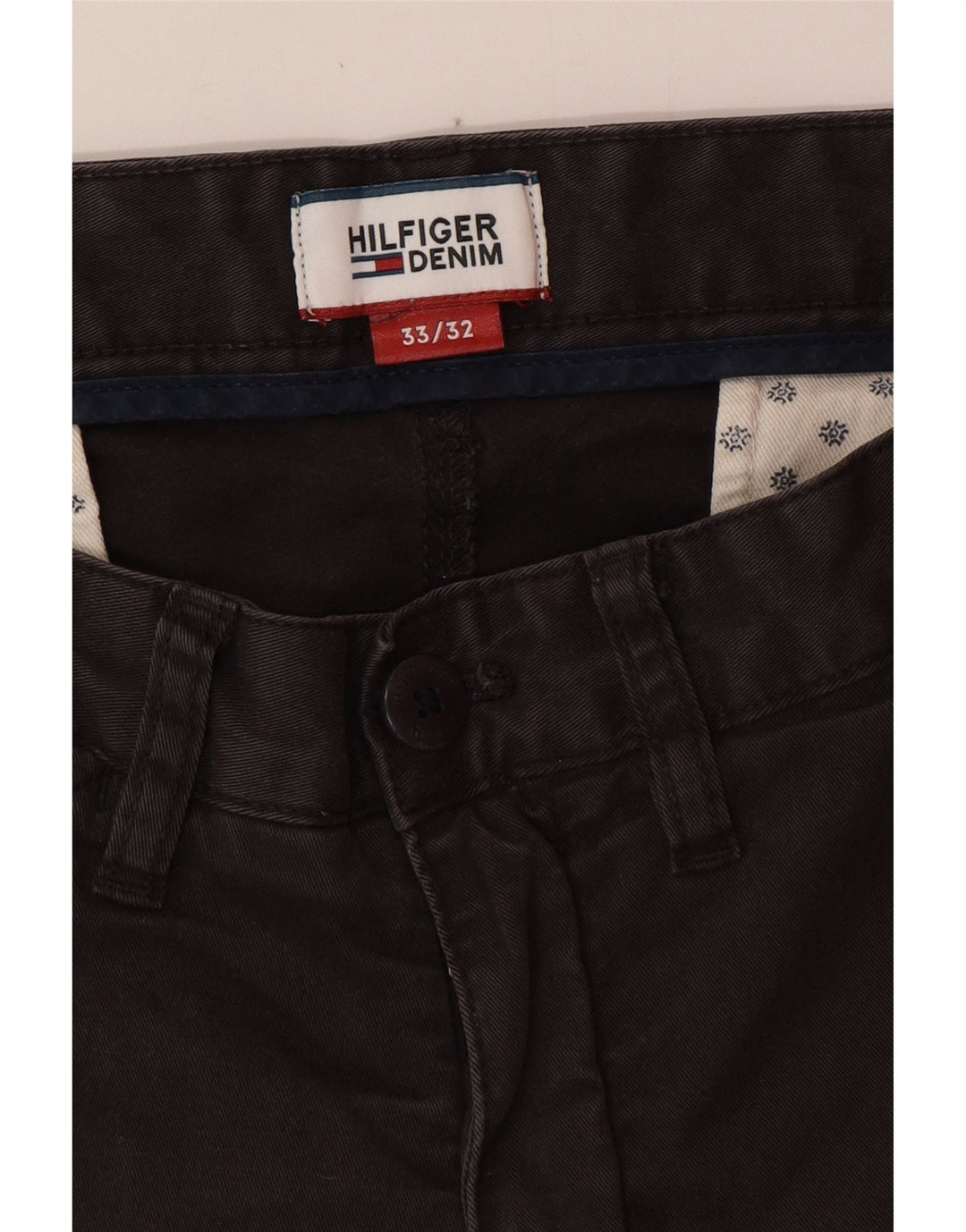 Calça Chino masculina TOMMY HILFIGER W33 L32 algodão cinza