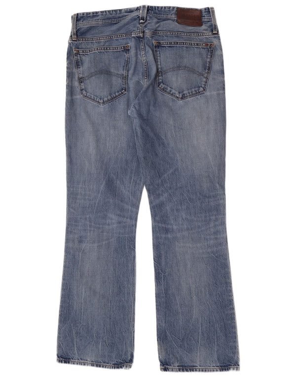Tommy Hilfiger Masculino Larkee Bootcut Jeans W34 L32 Azul Algodão