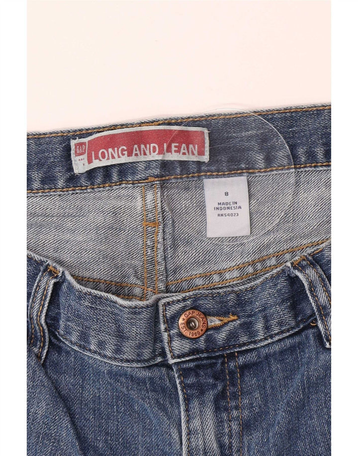 Jeans femininos longos e magros Bootcut da Gap EUA 8 médio W30 L29 algodão azul
