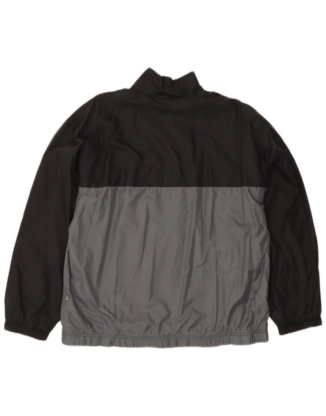 Nike Mens Tracksuit Top Jacket UK 39/41 Cinza Médio Colourblock Poliéster