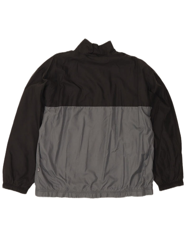 Nike Mens Tracksuit Top Jacket UK 39/41 Cinza Médio Colourblock Poliéster
