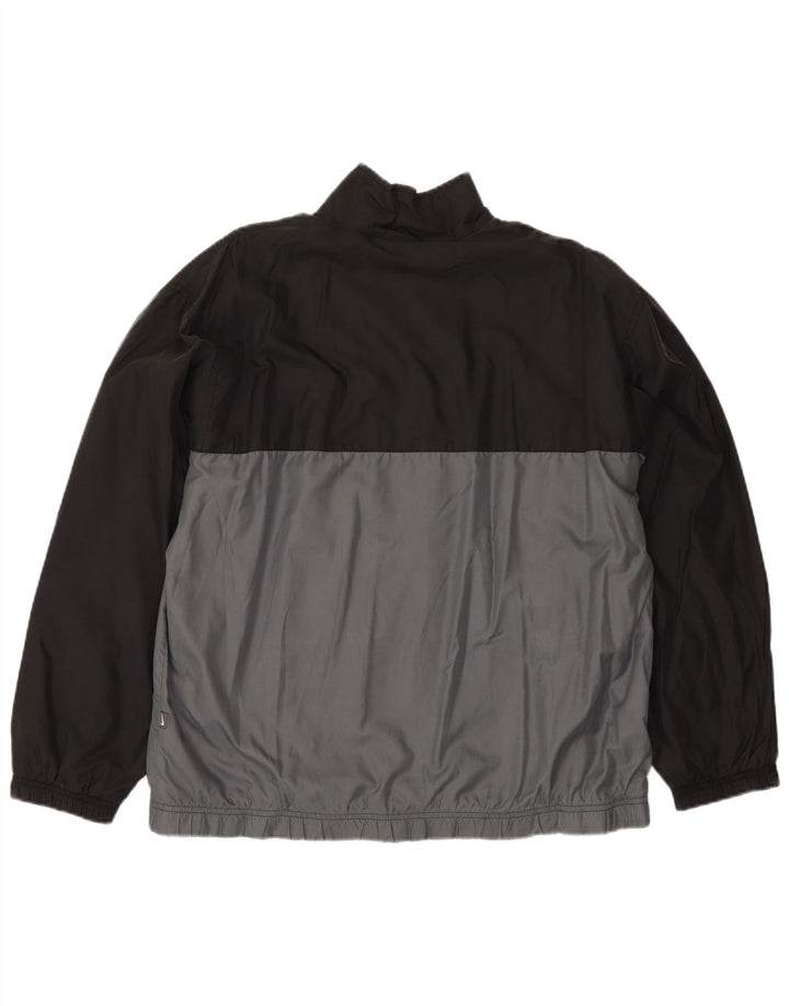Nike Mens Tracksuit Top Jacket UK 39/41 Cinza Médio Colourblock Poliéster