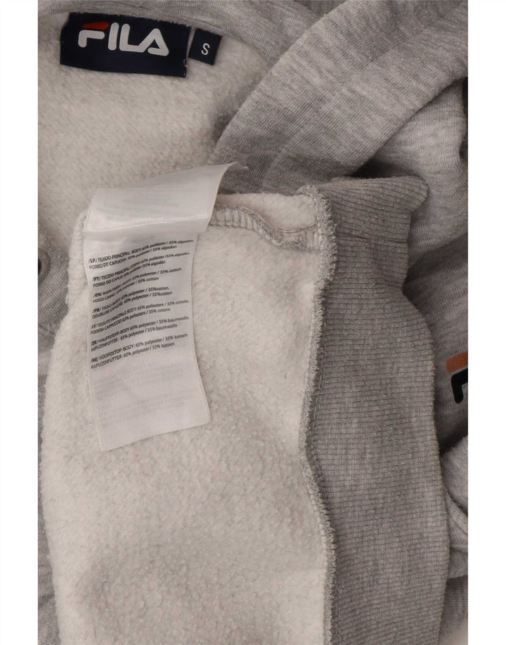 Fila Womens Oversized Hoodie Jumper UK 10 Pequeno Poliéster Cinza