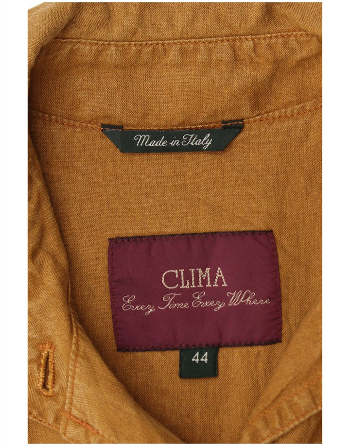 Jaqueta utilitária feminina VINTAGE de ajuste solto IT 44 marrom médio