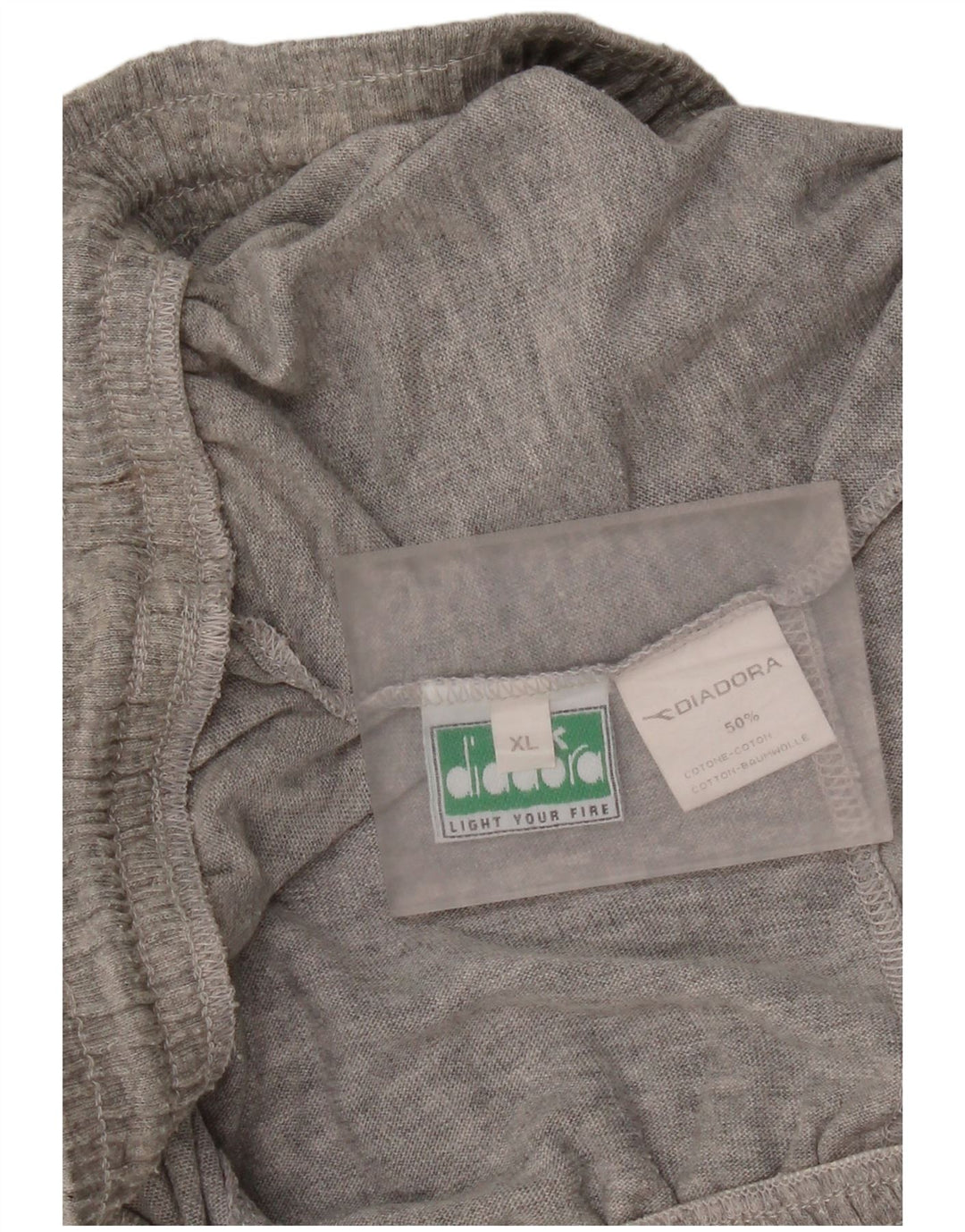 Diadora Mens Sport Shorts XL Cinza Flecked Algodão