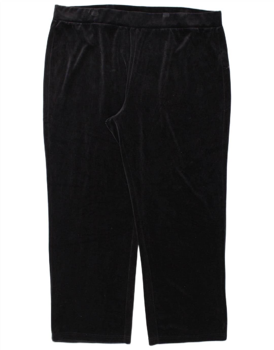Calça feminina de veludo RALPH LAUREN Reino Unido 22 3XL algodão preto