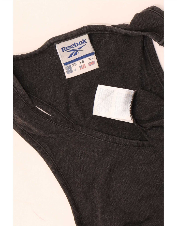 Reebok Mens Colete Top XS Algodão Cinza