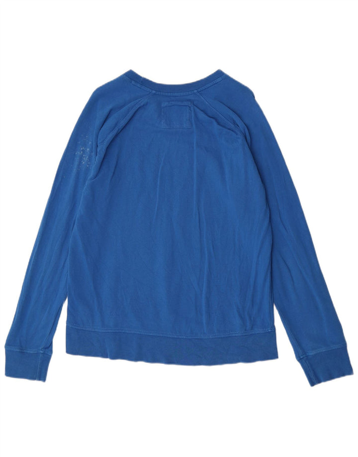 Crew Clothing moletom feminino Jumper UK 12 algodão azul médio
