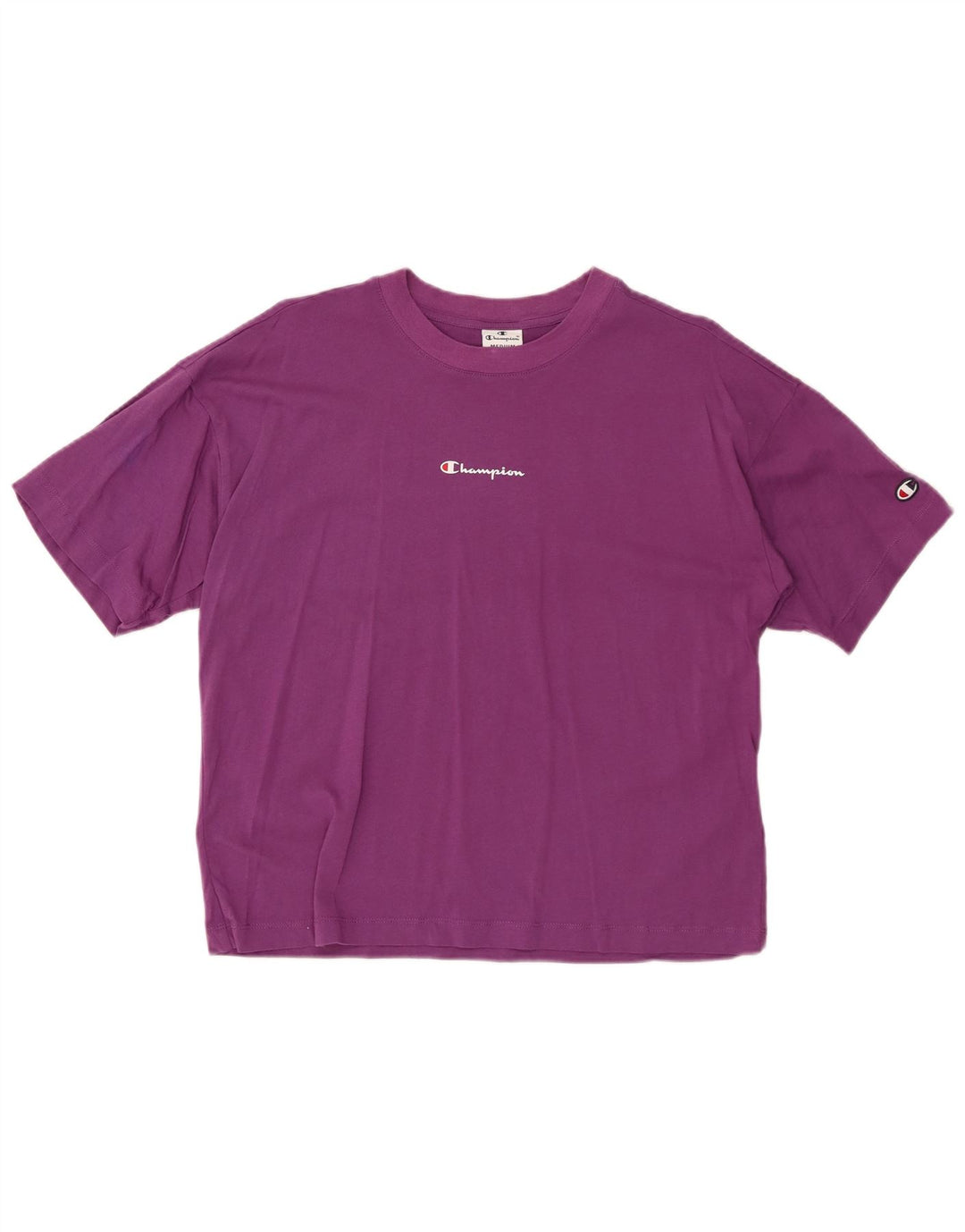 Camiseta feminina com estampa CHAMPION UK 14 algodão roxo médio