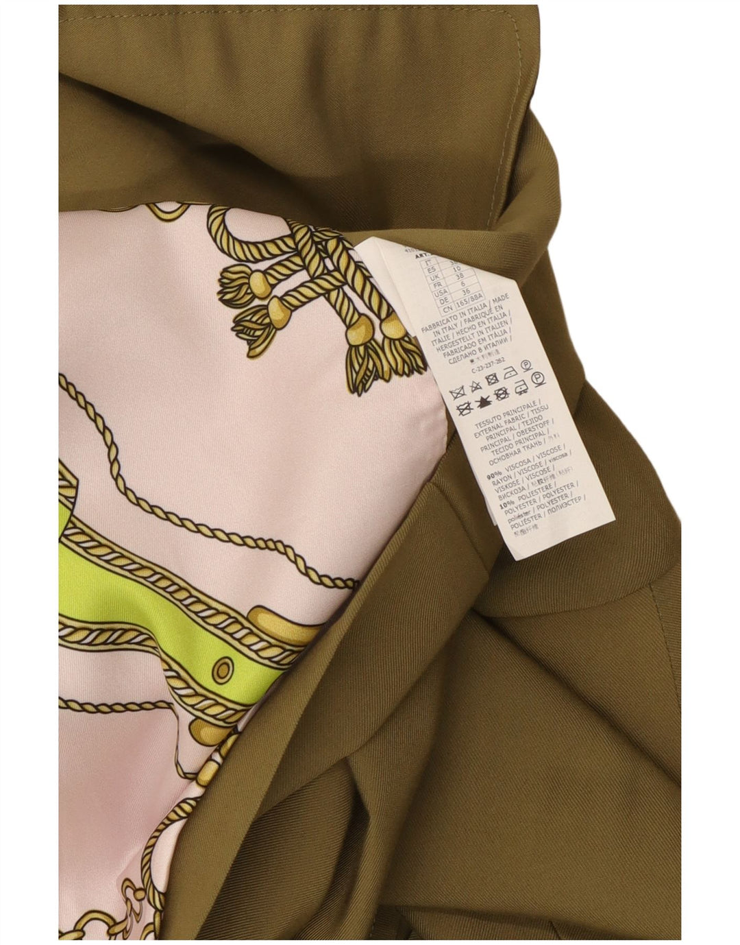 Jaqueta blazer feminina Anna Molinari com peito duplo Reino Unido 10 pequena cáqui