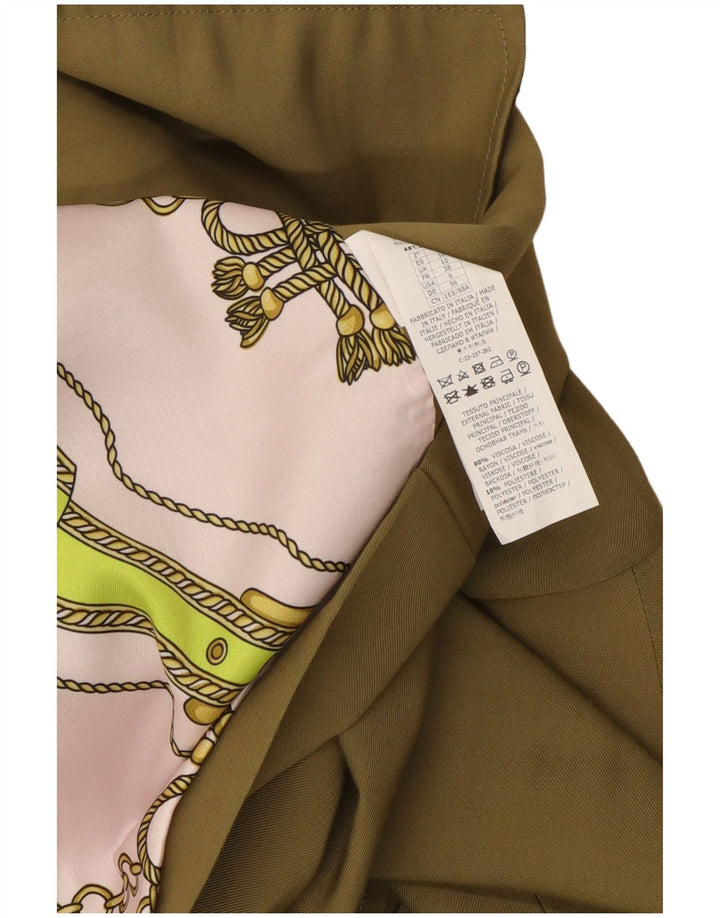 Jaqueta blazer feminina Anna Molinari com peito duplo Reino Unido 10 pequena cáqui