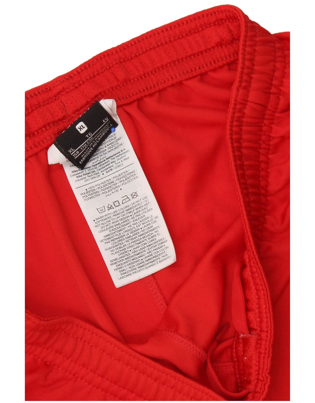 Shorts esportivos Nike Boys 13-14 anos XL vermelho poliéster