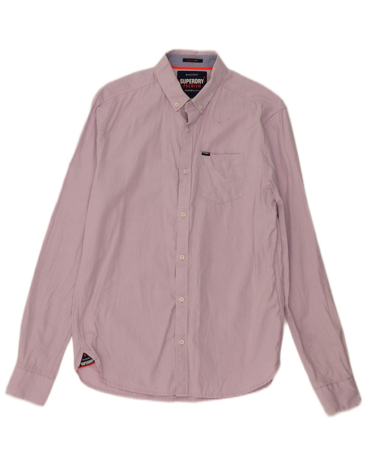 Camisa masculina Superdry Regular Fit pequena rosa
