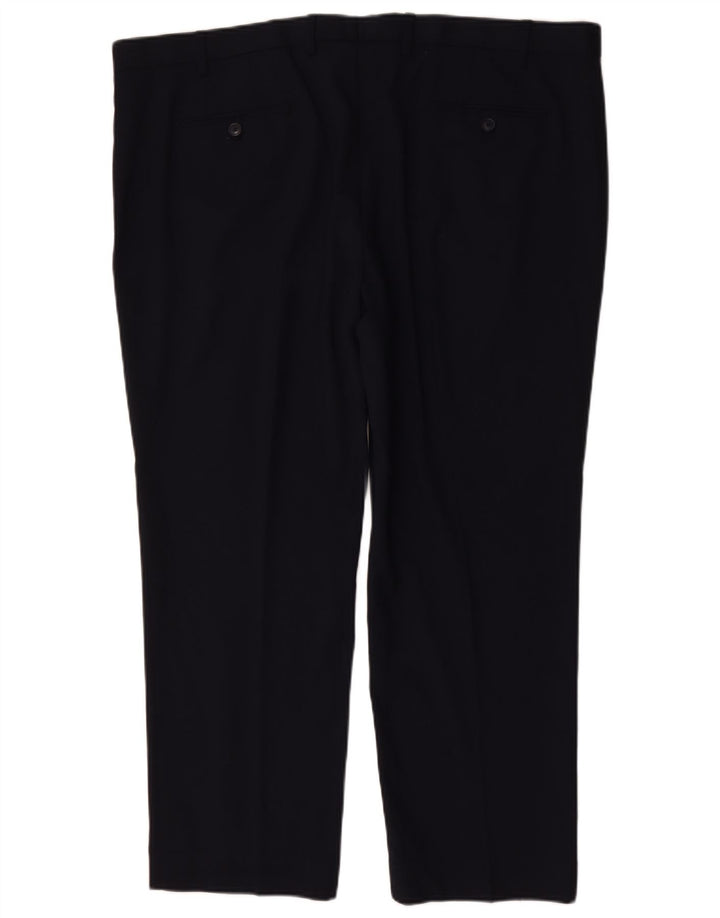 Calça masculina Marks & Spencer curta regular fit W46 L29 azul marinho