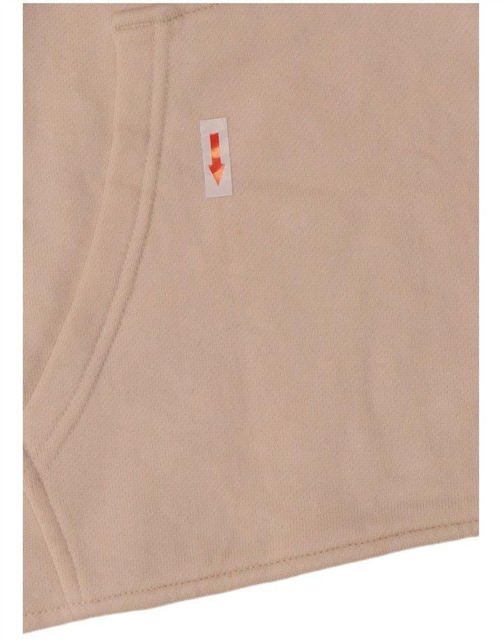 Adidas Womens Hoodie Jumper UK 10 Pequeno Algodão Bege