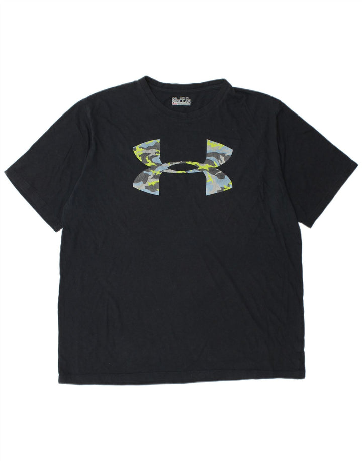 Camiseta gráfica masculina UNDER ARMOUR Heat Gear Regular Fit Top 2XL preta