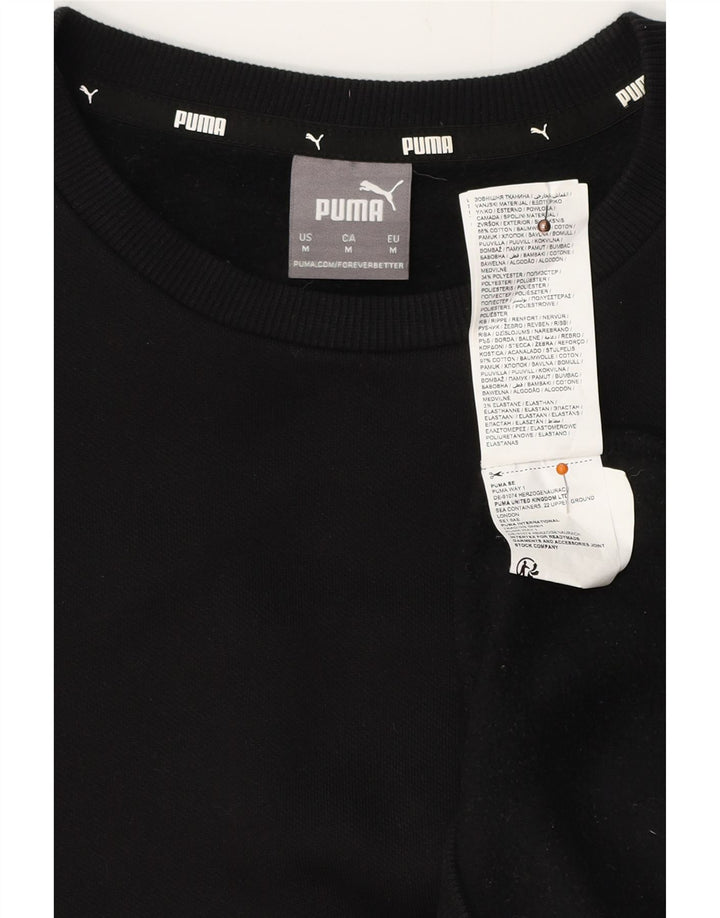 PUMA Mens Moletom Jumper Médio Algodão Preto