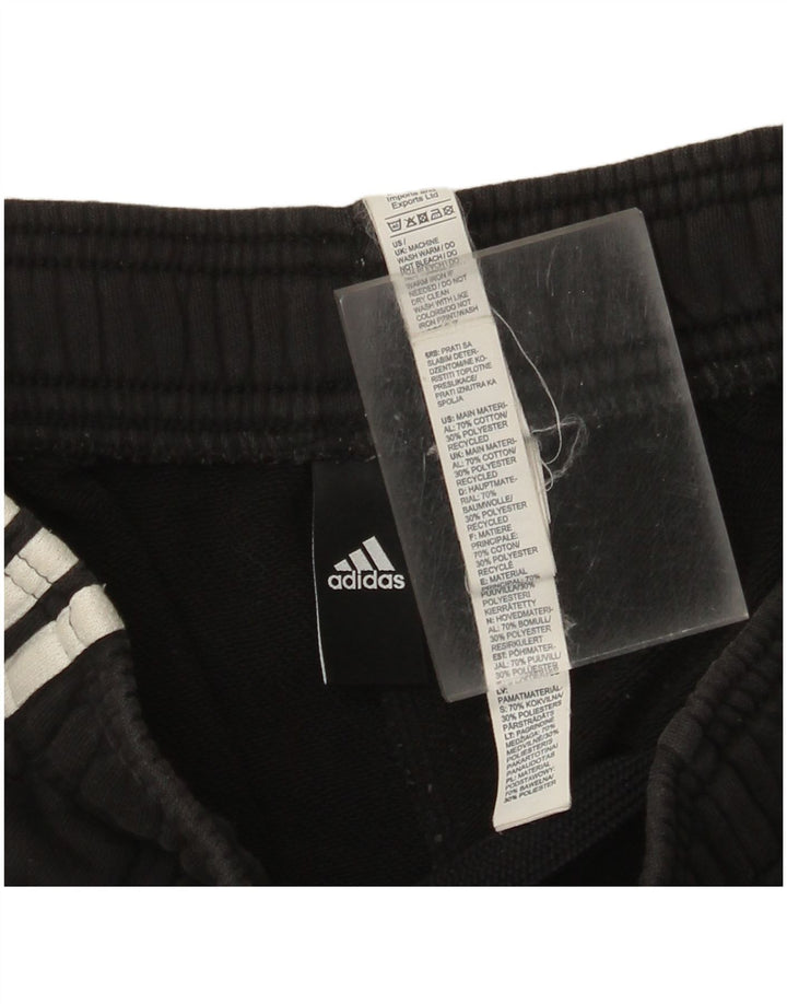 Calças de treino masculinas Adidas grandes de algodão preto