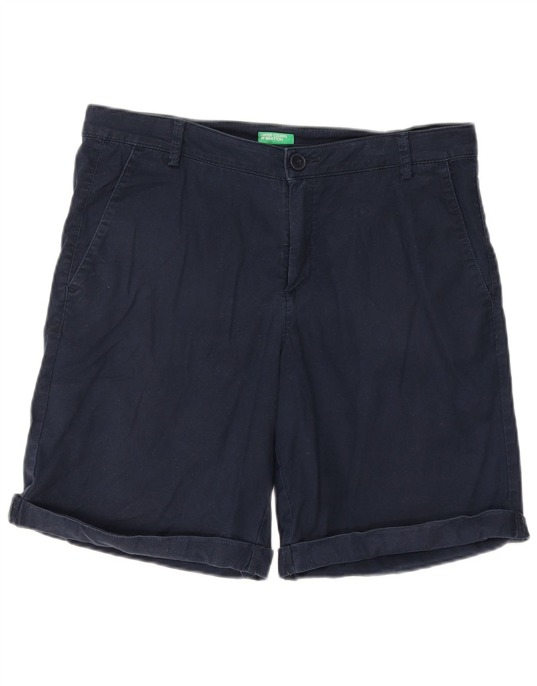 Shorts Chino feminino BENETTON W32 grande azul marinho