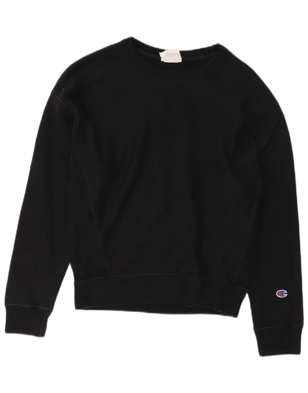 CHAMPION moletom feminino jumper UK 14 médio algodão preto