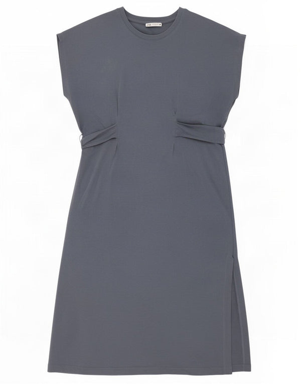 Vestido camiseta feminino Zara UK 18 XL algodão azul