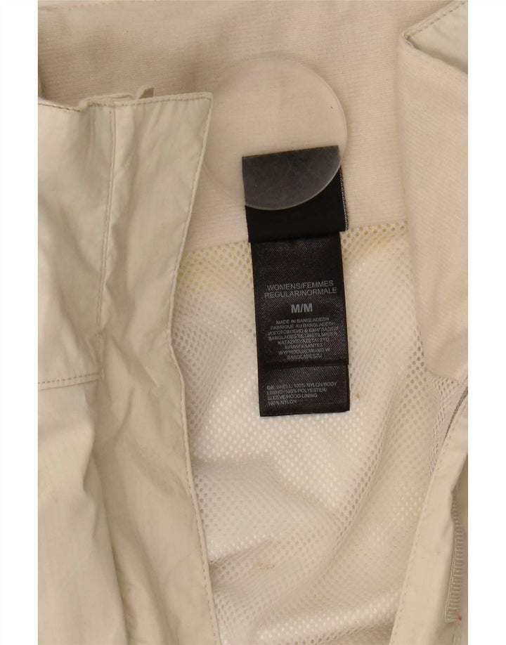 Jaqueta de chuva feminina com capuz The North Face UK 14 nylon branco médio
