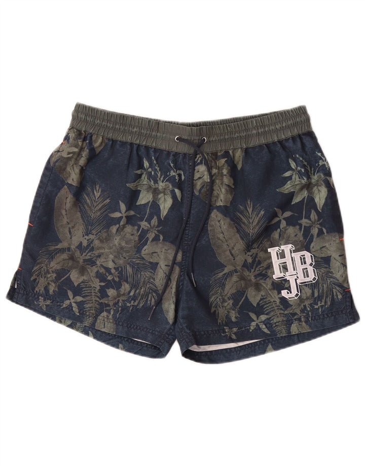 Shorts de natação masculino Harmont & Blaine gráfico médio azul marinho floral