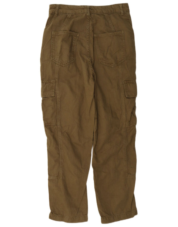 Calça cargo reta feminina Essentiel Antwerp W28 L28 algodão marrom