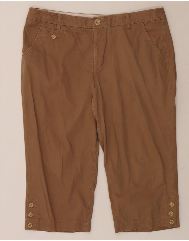DOCKERS Womens Straight Capri Trousers US 16 2XL W38 L19  Brown Cotton Vintage Dockers and Second-Hand Dockers from Messina Hembry 