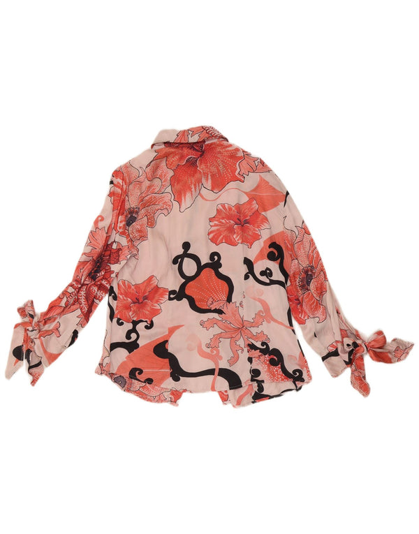 Blusa feminina Just Cavalli UK 10 pequena floral rosa