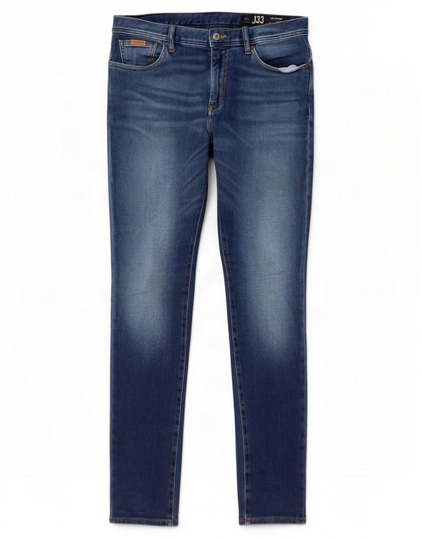 Armani Exchange Mens Super Skinny Jeans W33 L32 Azul Algodão