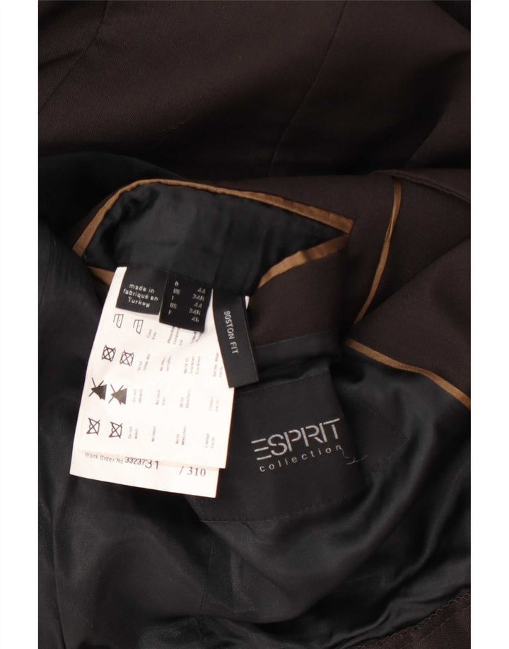 Jaqueta Blazer Masculina Esprit com 1 Botão Reino Unido 34 XS Lã Marrom