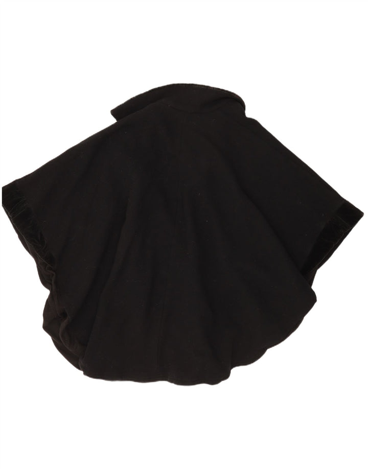 Casaco de capa grande vintage feminino tamanho único preto