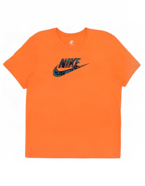 Camiseta Nike masculina gráfica Top médio algodão laranja