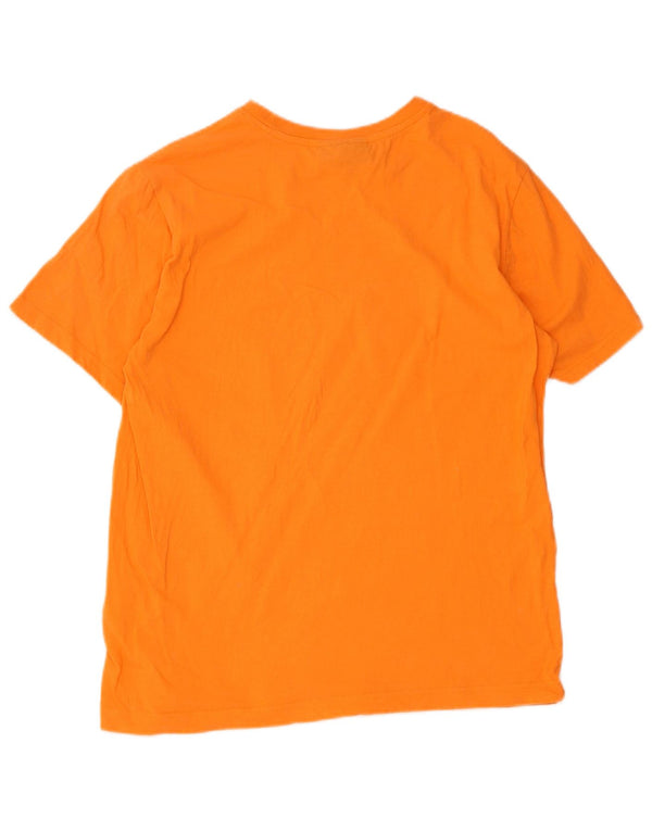 Camiseta feminina Kappa com estampa gráfica UK 14 algodão laranja médio
