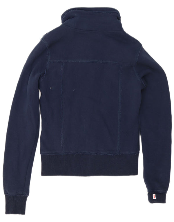 Jaqueta feminina Carrera Sherpa para treino UK 10 algodão azul marinho pequeno