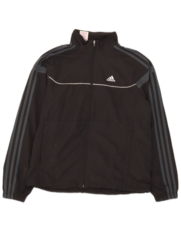 Jaqueta Adidas Menino Climalite Treino Top 13-14 Anos Cinza Poliéster