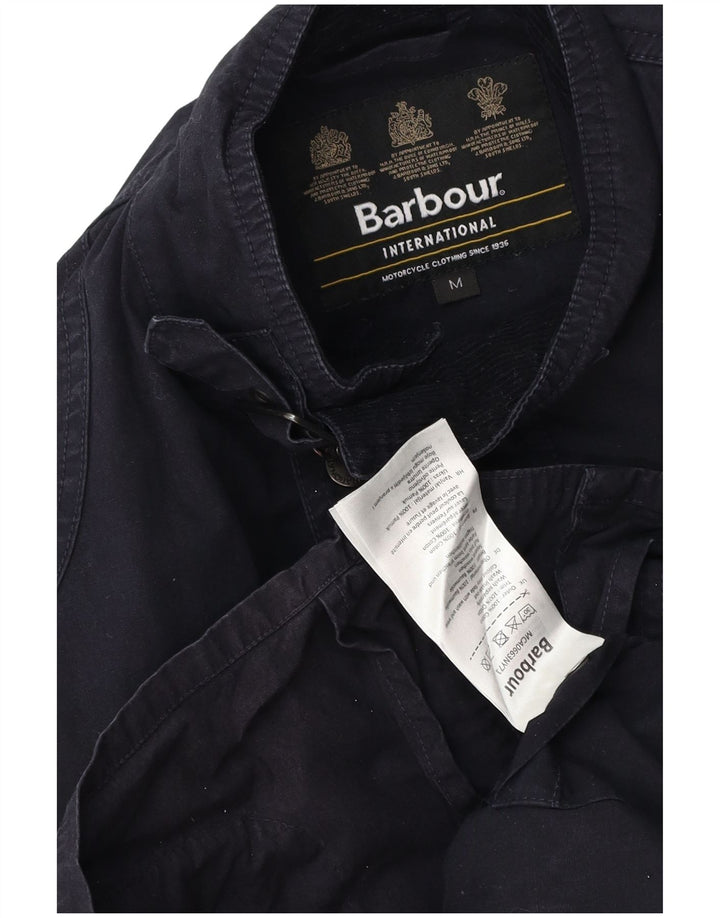 Jaqueta utilitária masculina Barbour UK 38 algodão azul marinho médio