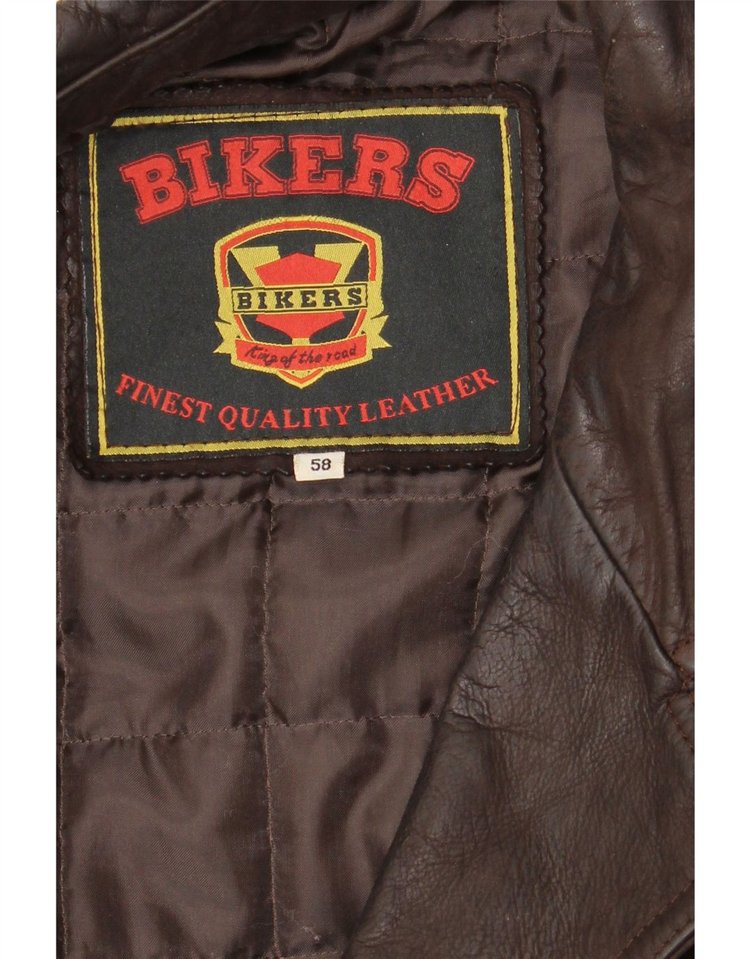 Jaqueta blazer masculina de couro com 4 botões BIKERS IT 58 4XL couro marrom