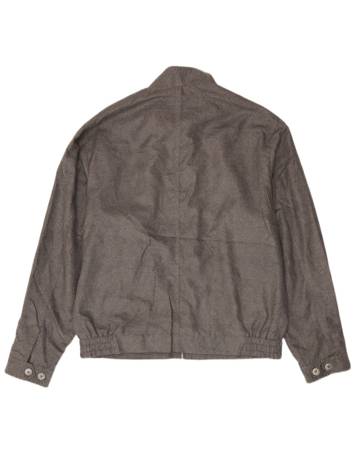 Jaqueta bomber masculina Marks & Spencer Reino Unido 38 poliéster prateado médio