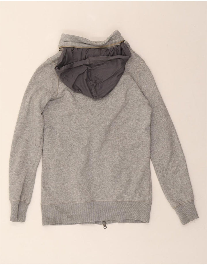 NIKE Womens Zip Hoodie Sweater UK 10/12 Medium Grey Cotton Vintage Nike and Second-Hand Nike from Messina Hembry 